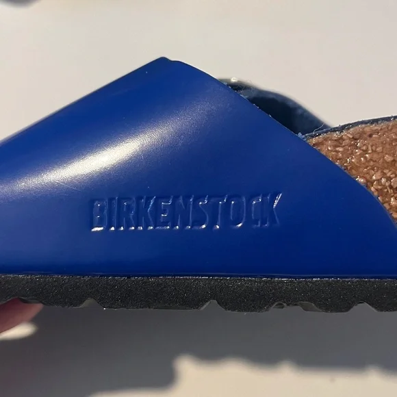 Birkenstock Madrid Royal Blue Slides Large Silver Buckle, EU 41 / 10.5-11, NWOB - Picture 6 of 10